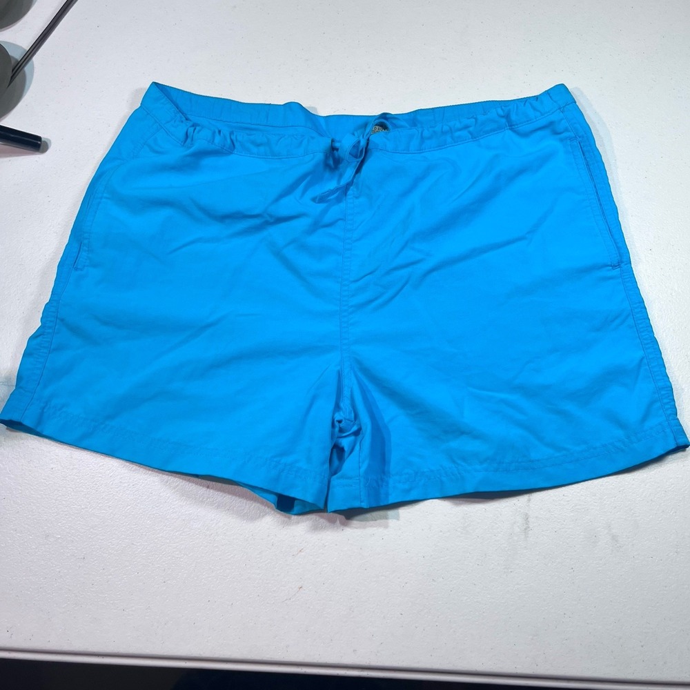 LL Bean Shorts Womens M Blue Sport Nylon Pockets Lightweight 0BUY3